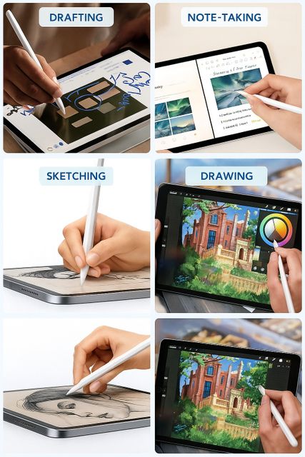 Gizga Essentials C5 Stylus Pen for iPad (White) - Image 3