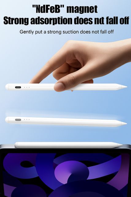 StylusP Magnetic charging pencil 3rd generation for ipadS & android, wireless stylus pen Stylus (White) - Image 6