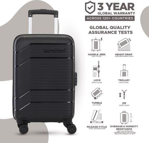 KAMILIANT ARMOR 55cm Cabin Suitcase 8 Wheels Black - Image 8