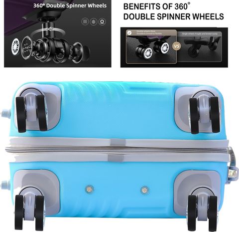 Kandel London Hard Sided ABS and PC 4 Wheel Spinners, Expandable