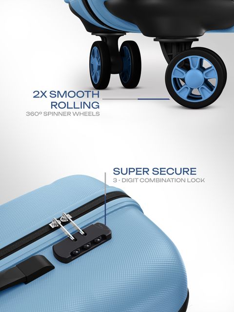 SAFARI Medium Check-in Suitcase (65 cm) 8 Wheels - Persia - Blue - Image 6