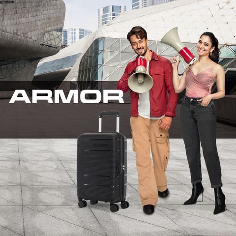 KAMILIANT ARMOR 55cm Cabin Suitcase 8 Wheels Black - Image 4