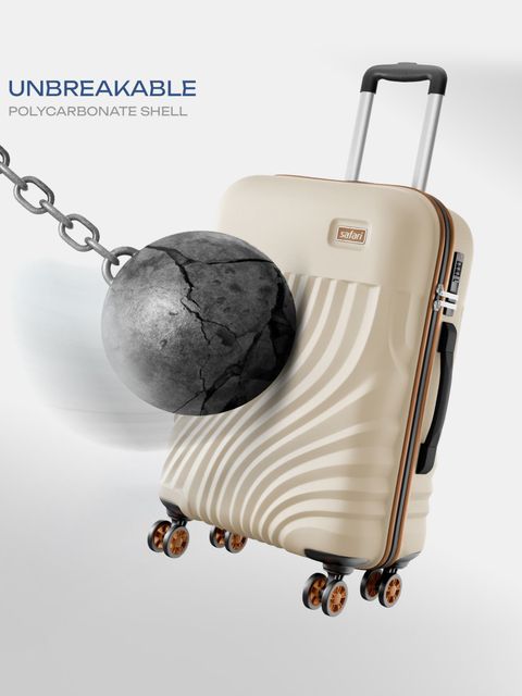 SAFARI KEPLAR 4W Hard Body Luggage Set of 2, Beige - Image 6
