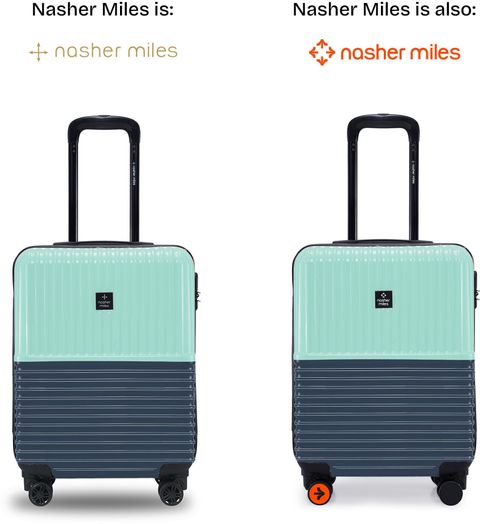 NASHER MILES Istanbul 55cm Cabin Suitcase 8 Wheels Teal Dark Blue - Image 6