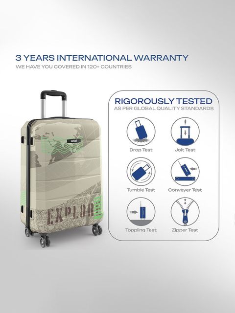 SAFARI Explore Neo 66 4W Medium Check-in Suitcase (66 cm, Khaki) - Image 8