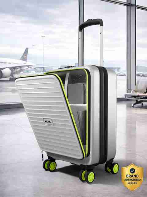 ALFA by VIP Small Cabin Suitcase (55 cm) 8 Wheels - Deep Space Hard Side Laptop Compartment Trolley with Combination Lock - Silver - Image 5