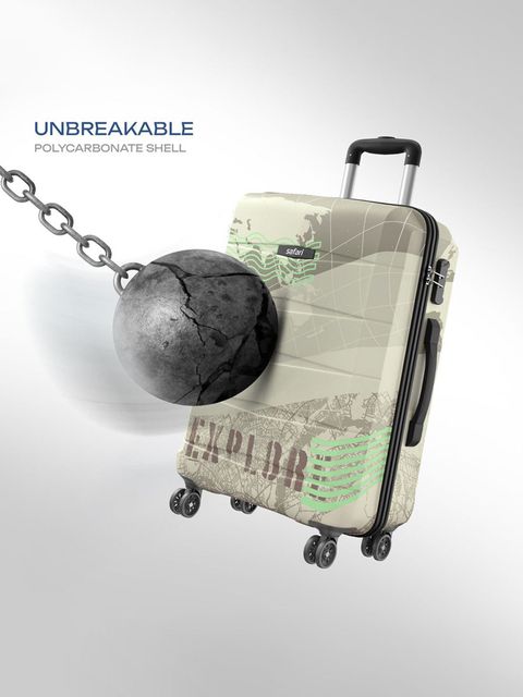 SAFARI Explore Neo 66 4W Medium Check-in Suitcase (66 cm, Khaki) - Image 4