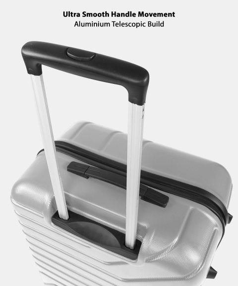 METRONAUT Medium Check-in Suitcase 65cm 4 Wheels Silver - Image 7