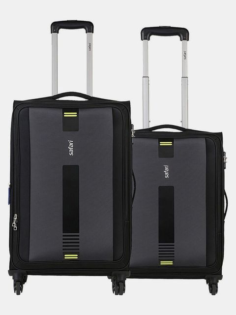 SAFARI Soft Body Set of 2 Luggage 4 Wheels - GAMMA Set of 2 (Small 55cm | Medium 65cm) 4W - Black - Image 7