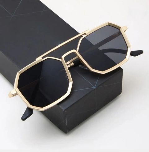 YESFRIEND Retro Square Sunglasses Black (Free Size) - Image 5