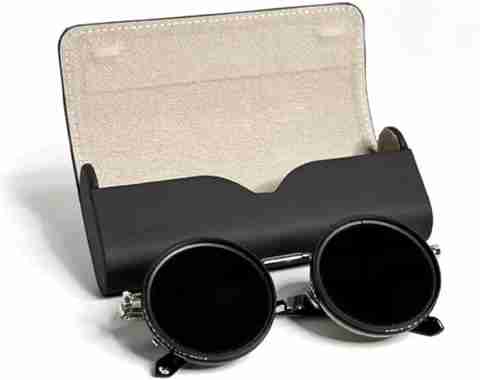 ALFATOORE Polarized UV Protection Round Sunglasses Black - Image 5