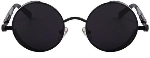 I REBEL Polarized Round Sunglasses Black - Image 6