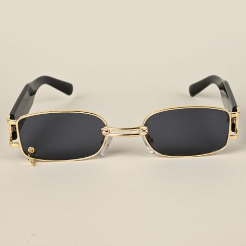 VOYAGE UV Protection Rectangular Sunglasses (51, Black, Golden) - Image 7