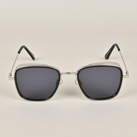 VOYAGE UV Protection Retro Square Sunglasses (58) (For Men & Women, Black, Silver) - Image 7
