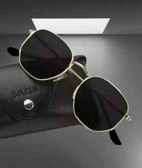 GOODINA UV Protection, Gradient, Polarized Rectangular Sunglasses (Free Size) (For Men, Black) - Image 5
