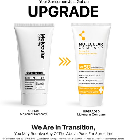 Molecular Company Sunscreen - SPF SPF 50+ PA++++ with 5% Niacinamide Combo (100 g) - Image 6