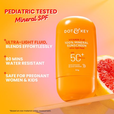Dot & Key Sunscreen - SPF 50+ PA++++ Vitamin C + E 100% Mineral Sunscreen SPF 50+ PA++++, for All Skin types (50 g) - Image 8