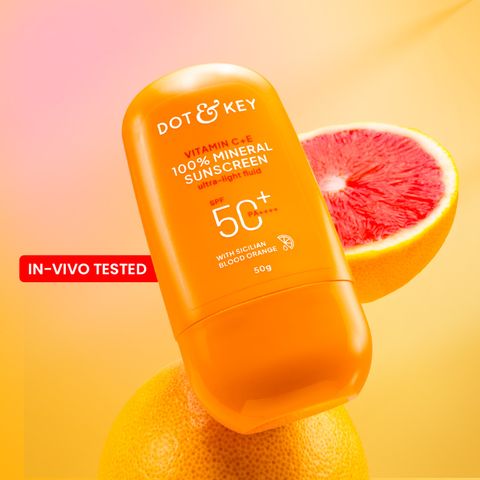 Dot & Key Sunscreen - SPF 50+ PA++++ Vitamin C + E 100% Mineral Sunscreen SPF 50+ PA++++, for All Skin types (50 g) - Image 4