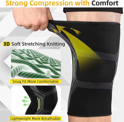 Leosportz 2 Pack Brace, Compression Sleeve Unisex, Running,Gym, Hiking Knee Support - Image 6