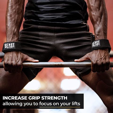 STEIGEN FITNESS Deadlift Strap Wrist Support (Black) - Image 5