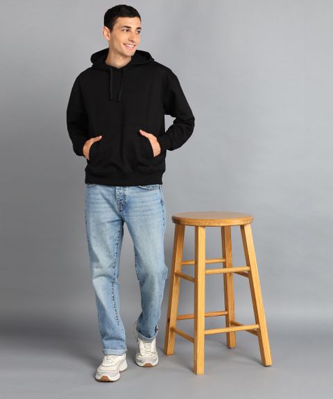 Alan Jones Men Full Sleeve Solid Hooded Sweatshirt - Image 8