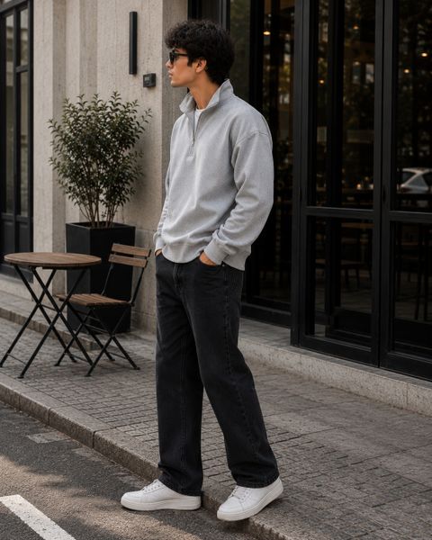 Vibecraft Men Full Sleeve Solid Sweatshirt - Image 6