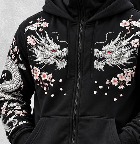 TRIPR Men Full Sleeve Printed Hooded Sweatshirt - Image 7