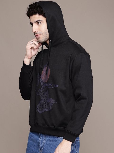 Roadster Men Full Sleeve Printed Hooded Sweatshirt - Image 8