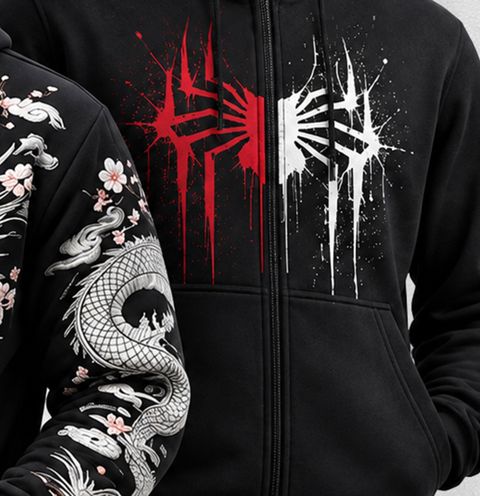 TRIPR Men Full Sleeve Printed Hooded Sweatshirt - Image 8