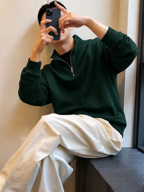 TeeWink Men Full Sleeve Solid Sweatshirt - Image 8