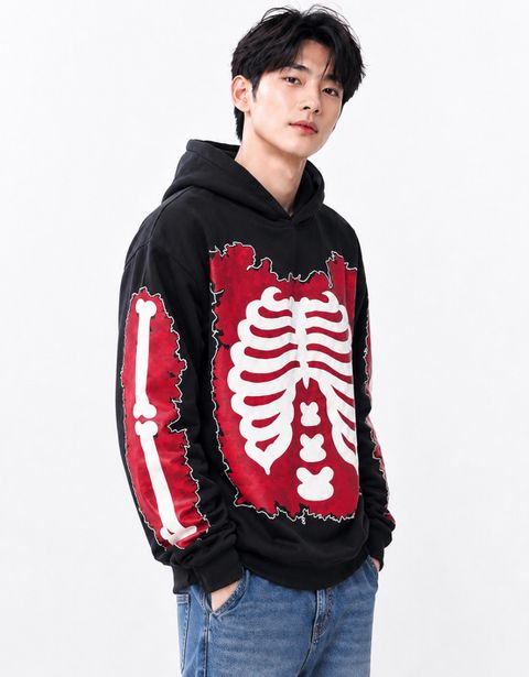 JUGULAR Men Full Sleeve Graphic Print Hooded Sweatshirt - Image 7