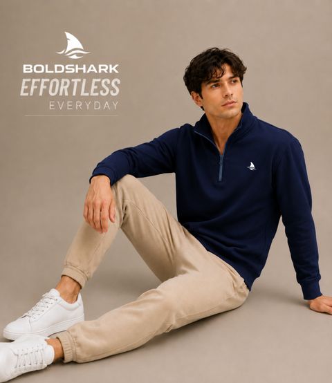 BOLDSHARK Men Full Sleeve Solid Sweatshirt - Image 7