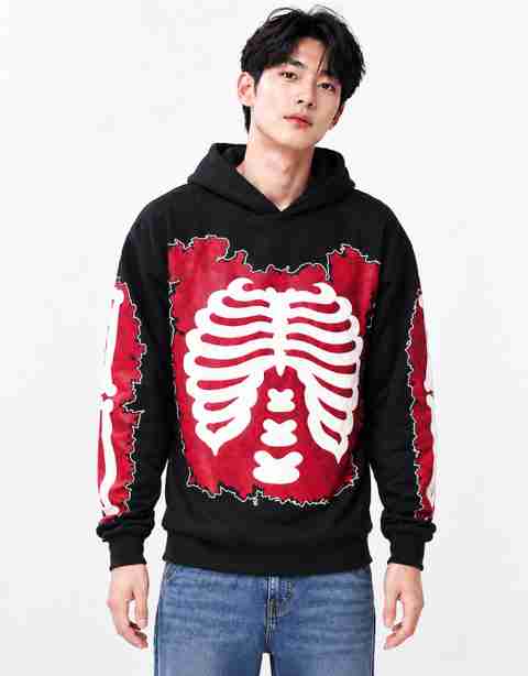 JUGULAR Men Full Sleeve Graphic Print Hooded Sweatshirt - Image 5