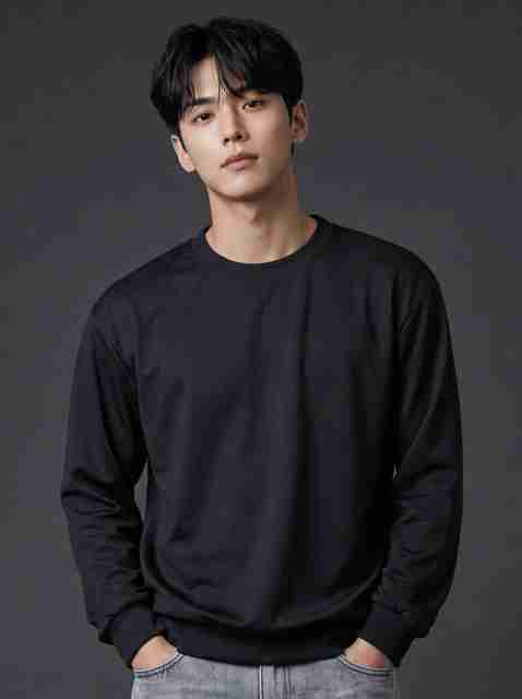GIBBONTE Men Full Sleeve Solid Sweatshirt - Image 5