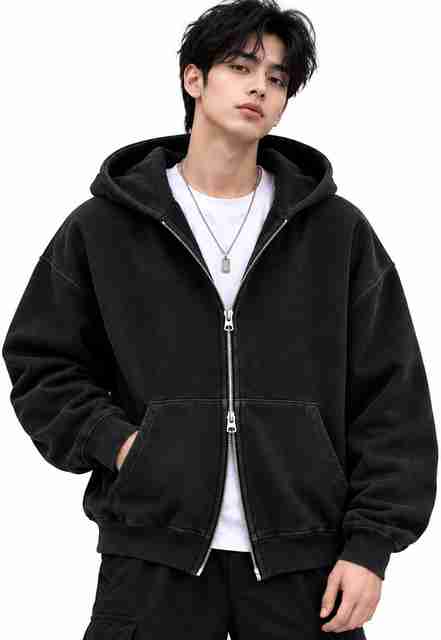 Ovalo Men Full Sleeve Solid Hooded Sweatshirt - Image 5