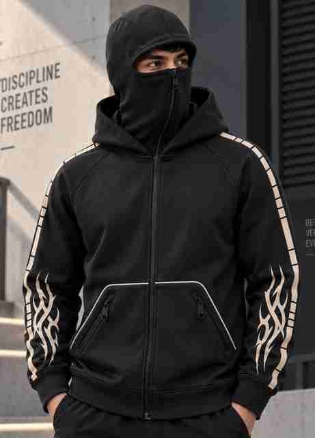 TRIPR Men Full Sleeve Printed Hooded Sweatshirt - Image 5
