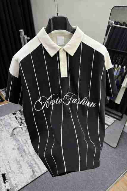 VOIDLINE Men Printed Polo Neck Cotton Blend Multicolor T-Shirt - Image 5