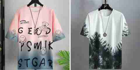Celebrino Pack of 2 Men Printed Round Neck Polyester Beige T-Shirt - Image 5