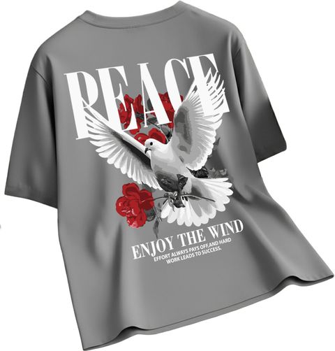 AUSK Women Printed Round Neck Cotton Blend Grey T-Shirt - Image 6