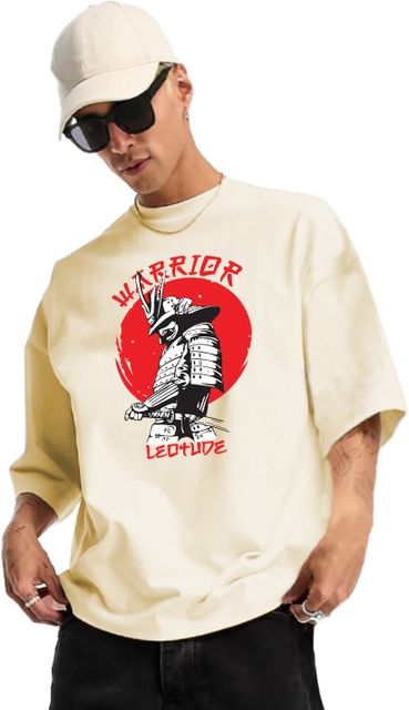 Leotude Men Printed Round Neck Cotton Blend Multicolor T-Shirt - Image 8