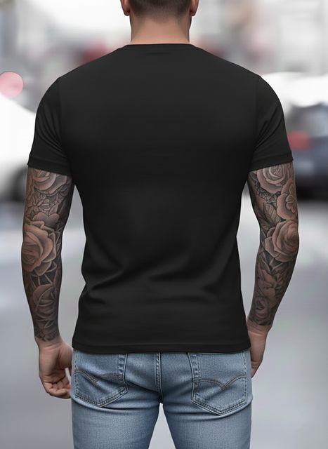 Magneto Men Graphic Print Round Neck Pure Cotton Black T-Shirt - Image 6