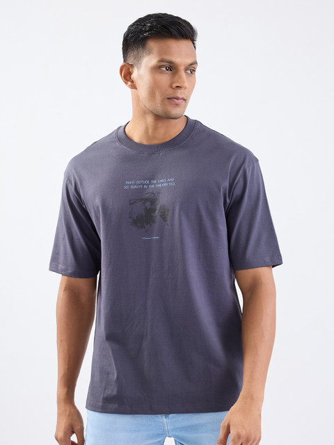 Spykar Solid Men Round Neck Grey T-Shirt - Buy Spykar Solid Men