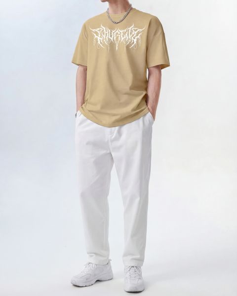 FLYIND VOGUE OUTFIT Men Printed Round Neck Polycotton Beige T-Shirt - Image 6