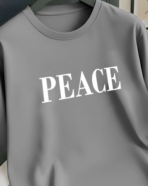 AUSK Women Printed Round Neck Cotton Blend Grey T-Shirt - Image 4
