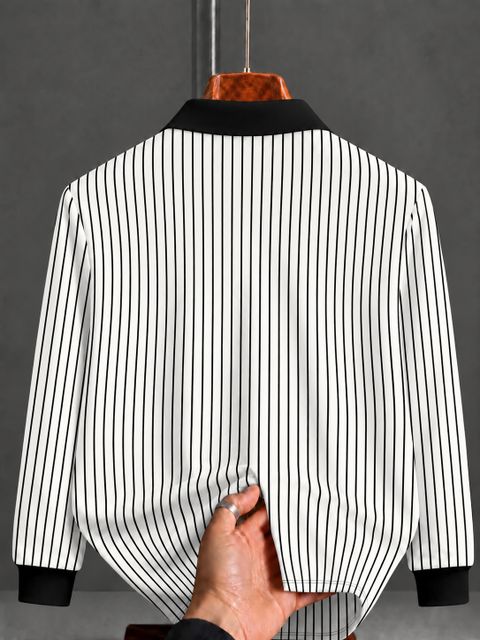 KAJARU Men Self Design Polo Neck Polycotton T-Shirt (Black) - Image 6