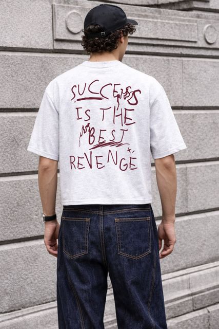 FTX Men Typography Round Neck Cotton Blend White T-Shirt - Image 3