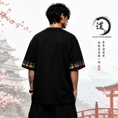 Larren Devis Men's Graphic Print Cotton Blend Black T-Shirt - Image 5