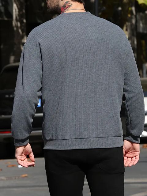 sti Men Full Sleeve Solid Sweatshirt - Image 6