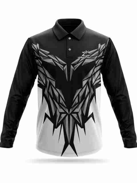 lookswala Men Printed Polo Neck Polyester Multicolor T-Shirt - Image 5