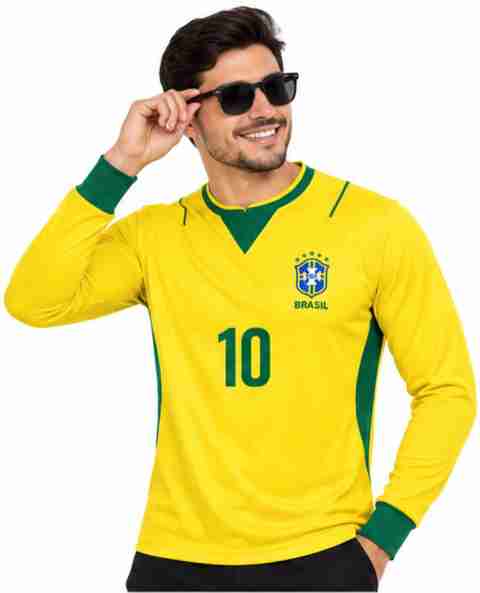 privic Men Printed Round Neck Polyester Yellow T-Shirt - Image 2